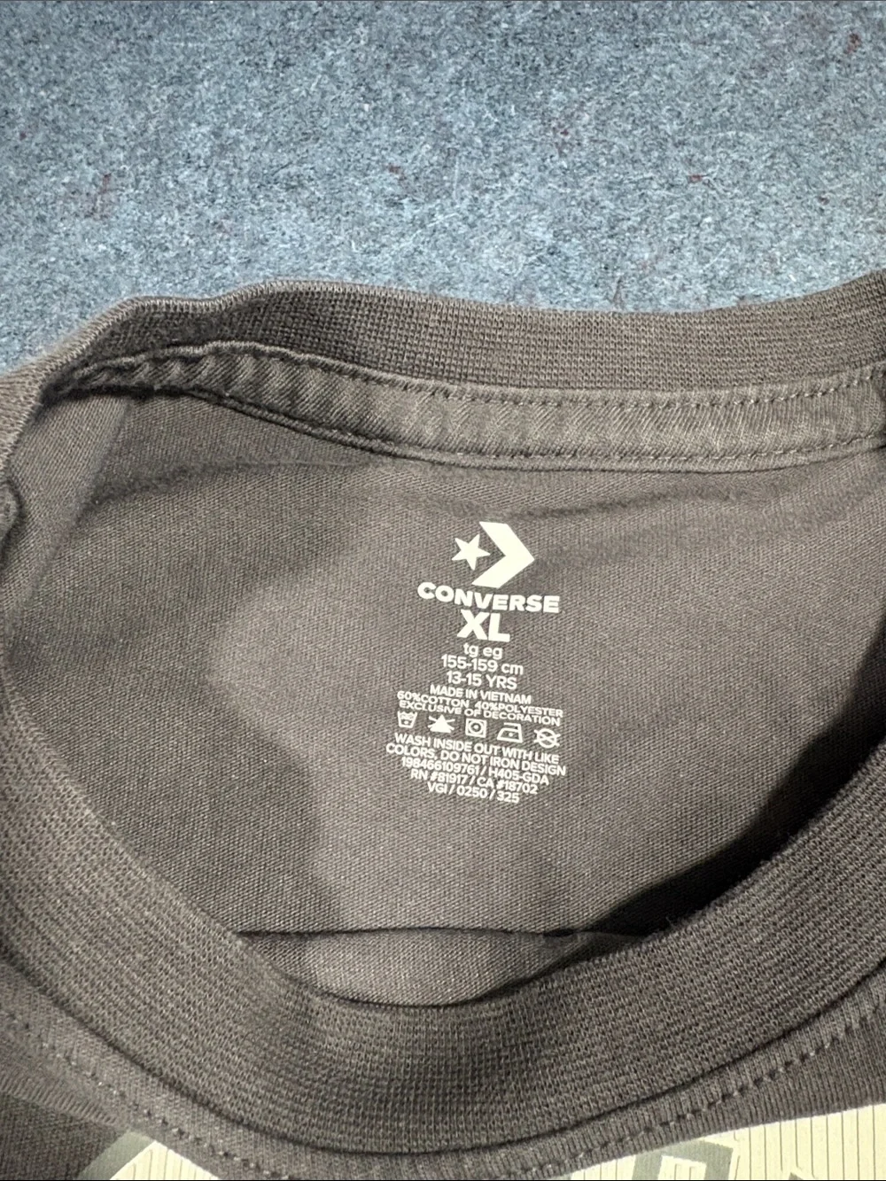 Converse T-Shirt with Cream All Star Logo